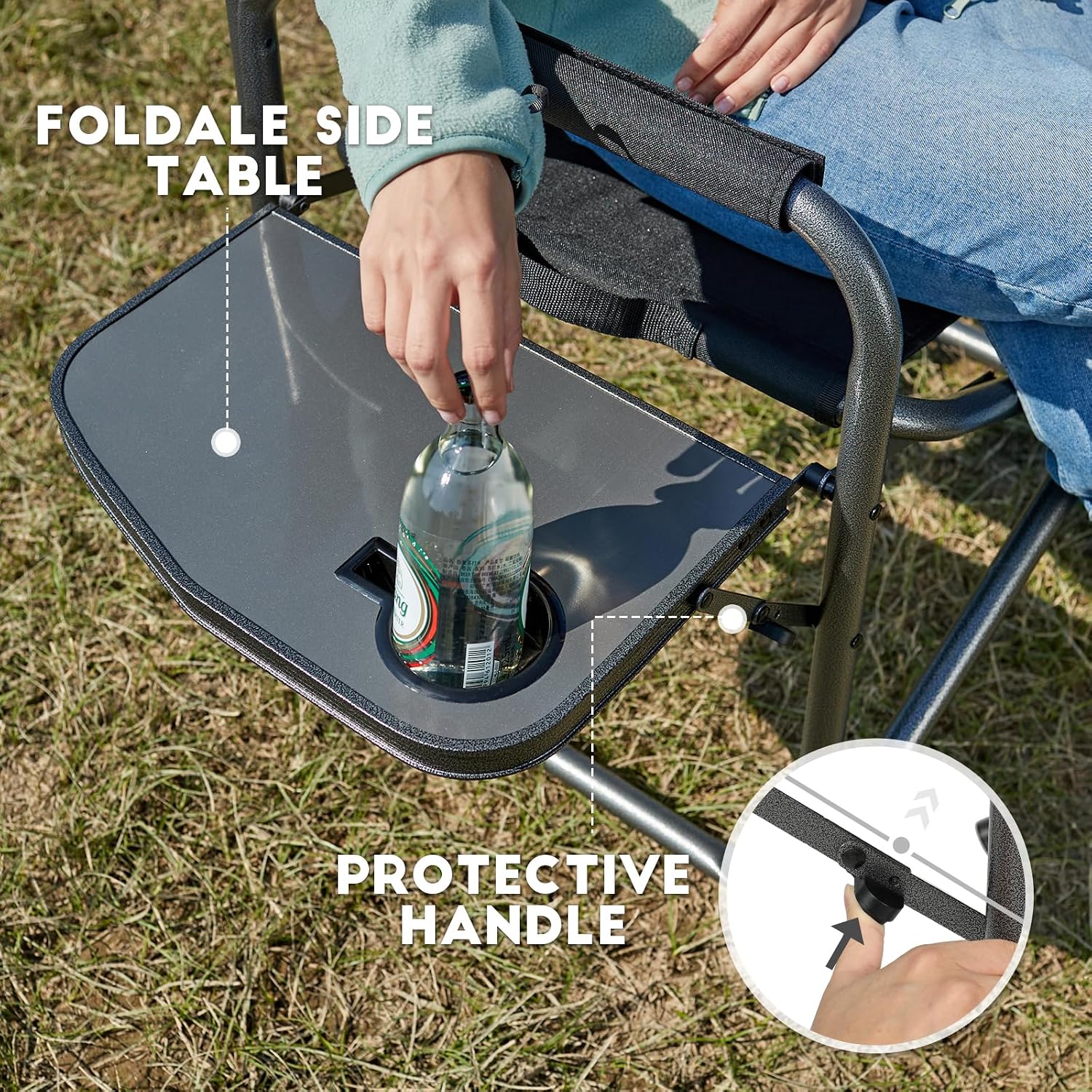 TIMBER RIDGE Aluminum Oversized Camping Chair, Support 400lbs - Image 6